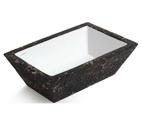 Pietra håndvask i keramik 59,5 x 39,5 cm - Hvid marmor