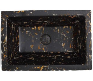 Pietra håndvask i keramik 59,5 x 39,5 cm - Hvid marmor 2