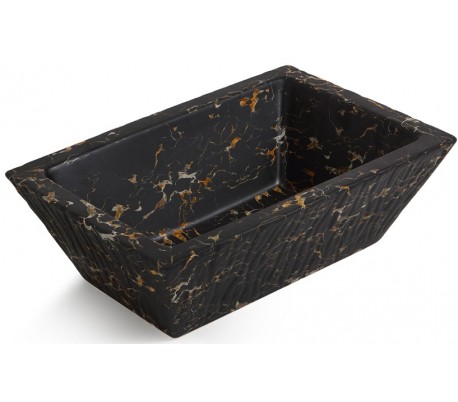 Pietra håndvask i keramik 59,5 x 39,5 cm - Hvid marmor