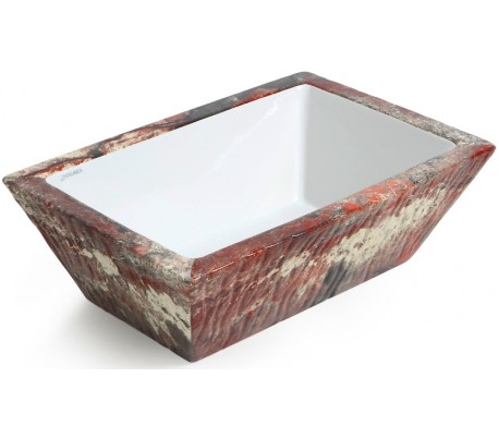 Pietra håndvask i keramik 59,5 x 39,5 cm - Sort marmor