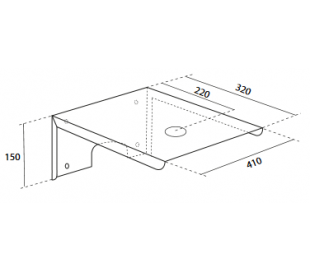 Terra hylde til vægmontering af vask - Hvid 2