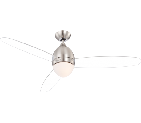 Premier loftventilator med fjernbetjening og lys Ø132 cm - Hvid/Transparant