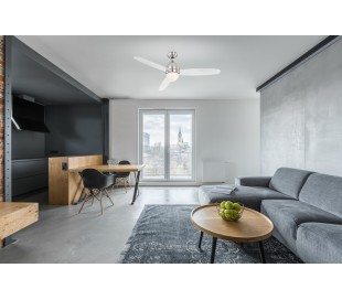 Premier loftventilator med fjernbetjening og lys Ø132 cm - Hvid/Transparant 2