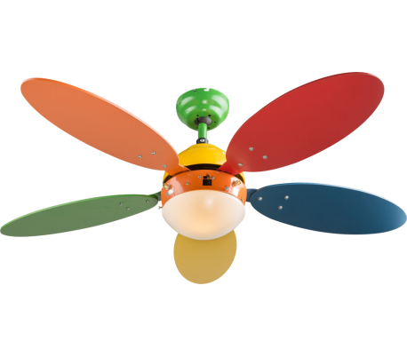 Wade loftventilator med lys Ø106,6 cm - Natur/Mat nikkel