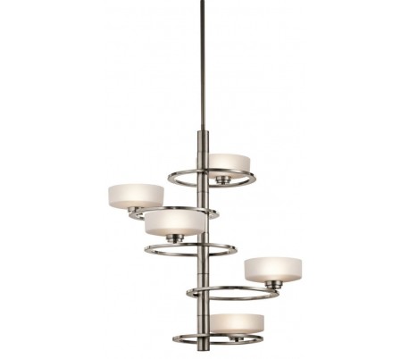 Aleeka Lysekrone med 5 skærme Ø86 cm 5 x G9