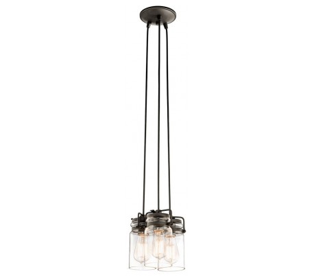 Brinley 3 Loftslampe Ø21,6 cm 3 x E27 - Børstet nikkel