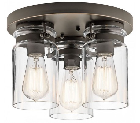 Brinley Loftslampe Ø28,2 cm 3 x E27 - Børstet nikkel