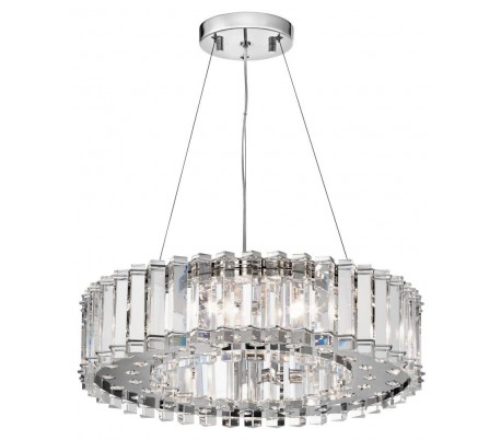 Crystal Lysekrone IP44 Ø43,8 cm 6 x G9 LED - Krom