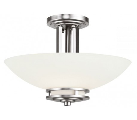 Hendrik Badeværelseslampe i stål og glas H30,6 cm 1 x G9 LED - Poleret krom/Hvid