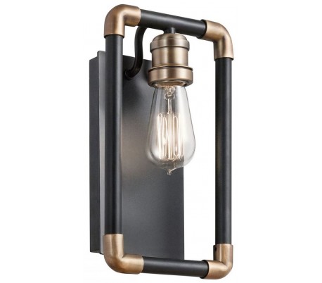 Imahn Loftslampe i stål B17,1 cm 1 x E27 - Sort/Messing