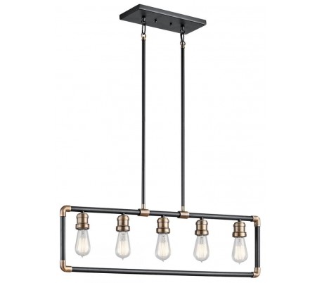 Imahn Loftslampe i stål B17,1 cm 1 x E27 - Sort/Messing