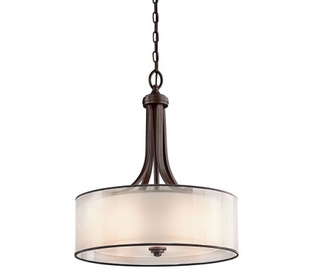 Lacey Loftslampe i stål Ø38,1 cm 3 x E27 - Bronze/Opal