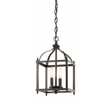 Larkin Loftslampe i stål 20,3 x 20,3 cm 2 x E14 - Børstet nikkel