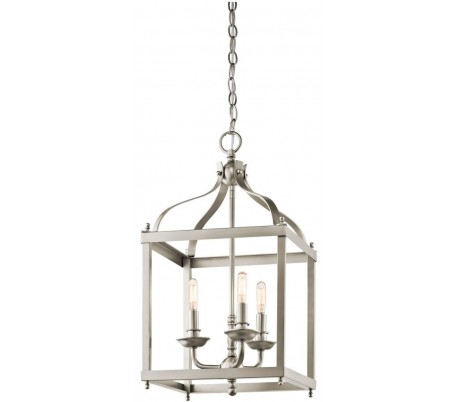 Larkin Loftslampe i stål 20,3 x 20,3 cm 2 x E14 - Børstet nikkel