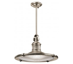 Hatteras Pendellampe i stål og glas Ø33,7 cm 1 x E27 - Aldret bronze