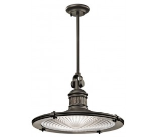 Sayre Pendellampe i metal og prisme Ø45,7 cm 1 x E27 - Antik tin