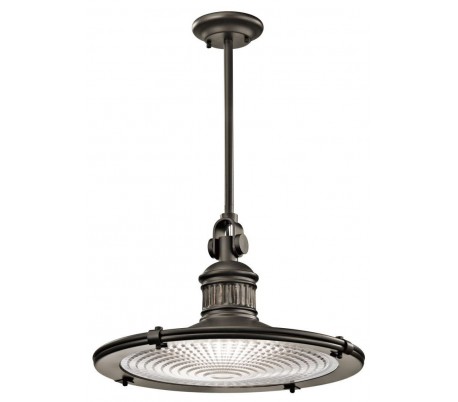 Sayre Pendellampe i metal og prisme Ø45,7 cm 1 x E27 - Antik tin