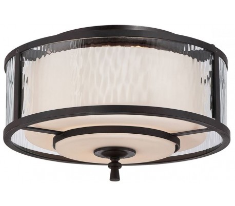 Adonis Væglampe i messing H35,6 cm 1 x E14 - Mørkebrun/Opal/Klar