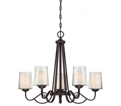 Adonis Loftslampe Ø38,1 cm 3 x E27 - Mørkebrun/Opal/Klar