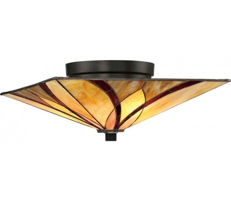 Alcott Tiffany Plafond Ø42,1 cm 2 x E27 - Mørk bronze