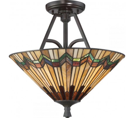 Alcott Tiffany Plafond Ø42,1 cm 2 x E27 - Mørk bronze