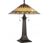 Alcott Tiffany Bordlampe H63,5 cm 2 x E27 - Mørk bronze