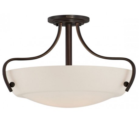 Alcott Tiffany Semi-Flush Plafond Ø40,6 cm 2 x E27 - Mørk bronze