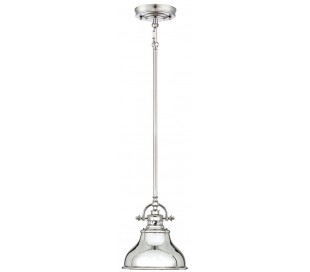 Emery Pendellampe i metal og glas Ø34,3 cm 1 x E27 - Sølv