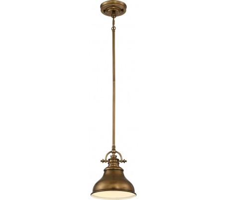 Emery Pendellampe i metal og glas Ø20,3 cm 1 x E27 - Aldret bronze