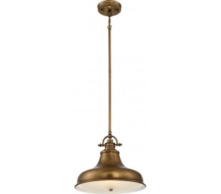 Emery Pendellampe i metal og glas Ø20,3 cm 1 x E27 - Antik messing