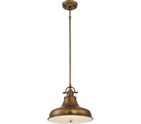 Emery Pendellampe i metal og glas Ø20,3 cm 1 x E27 - Antik messing