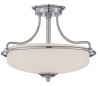Griffin Semi-Flush Plafond Ø43,2 cm 3 x E27 - Poleret krom/Satin