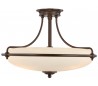 Griffin Semi-Flush Plafond Ø53,3 cm 4 x E27 - Mørk bronze/Satin