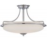 Griffin Semi-Flush Plafond Ø53,3 cm 4 x E27 - Poleret krom/Satin