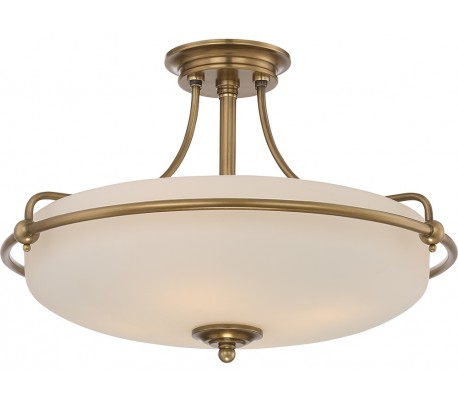 Griffin Semi-Flush Plafond Ø53,3 cm 4 x E27 - Mørk bronze/Satin