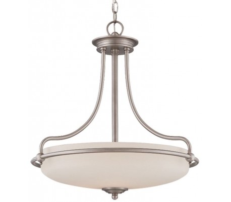 Griffin Semi-Flush Plafond Ø53,3 cm 4 x E27 - Antik nikkel/Satin