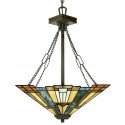 Inglenook Tiffany loftslampe til 3 x E27 lyskilder 121 x 41 cm