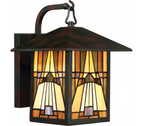 India Tiffany Bordlampe H49,5 cm 2 x E27 - Mørk bronze