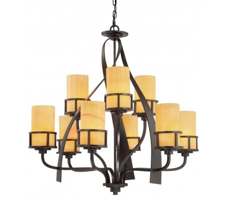 Kyle Lysekrone Ø107 cm 16 x E27 - Bronze/Onyx