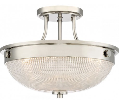 Griffin Semi-Flush Plafond Ø43,2 cm 3 x E27 - Poleret krom/Satin