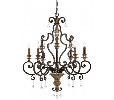 Marquette Lysekrone Ø71,1 cm 6 x E14 - Antik guld/Antik bronze