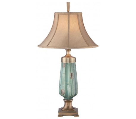 Dennison Bordlampe H80 cm 1 x E27 - Poleret nikkel/Natur