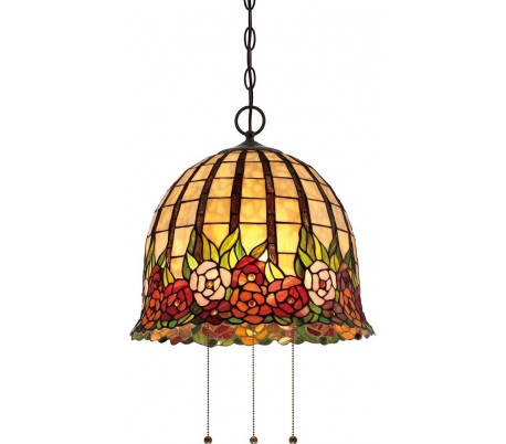 Inglenook Tiffany loftslampe til 3 x E27 lyskilder Ø44,5 cm