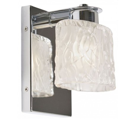 Hendrik Badeværelseslampe i stål og glas H30,6 cm 1 x G9 LED - Poleret krom/Hvid