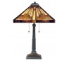 Stephen Tiffany bordlampe til 2 x E27 lyskilder H58,4 cm