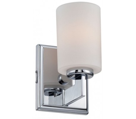 Seaview Badeværelseslampe i stål og glas H18,1 cm 1 x G9 LED - Poleret krom/Hvid