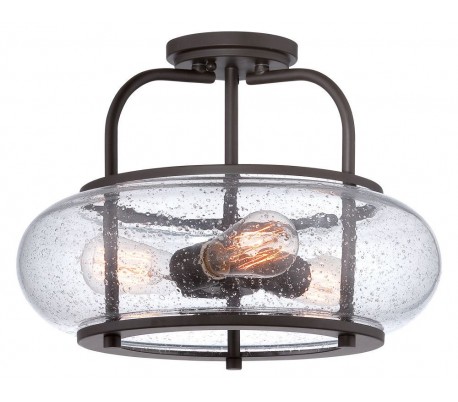 Trilogy Semi-Flush Loftslampe Ø30,5 cm 1 x E27 - Antik bronze