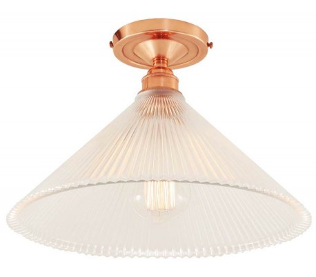 Mono Plafond Ø40 cm 1 x E27 - Poleret kobber