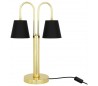Uppsala Bordlampe H63 cm 2 x E27 - Sort/Poleret messing