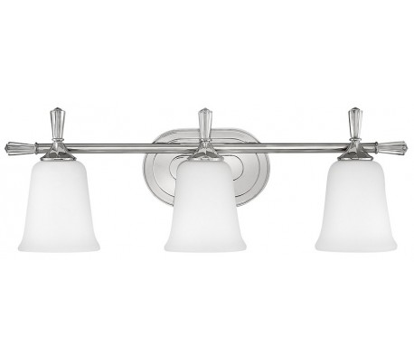 Blythe Badeværelseslampe i stål og glas H22,9 cm 1 x G9 LED - Poleret krom/Hvid